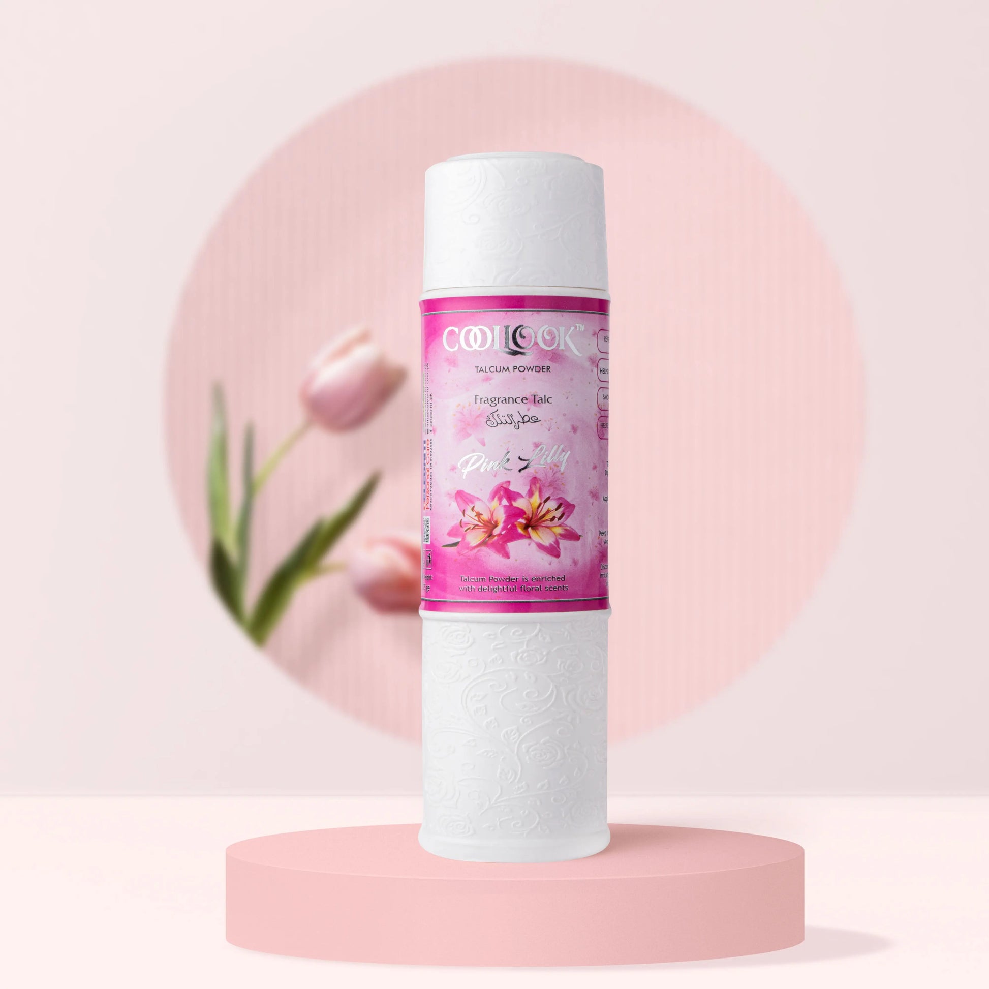 Cool Look Pink Lily Talcum Powder Celebriti